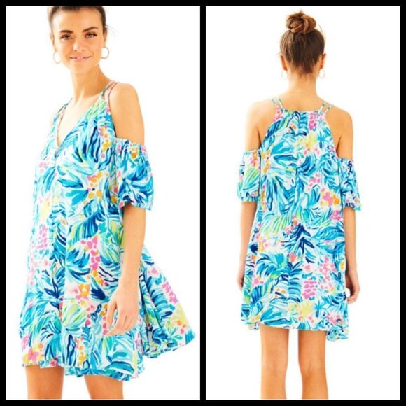💕LILLY PULITZER💕 Bellamie Dress ~ Serene Blue - Picture 1 of 15